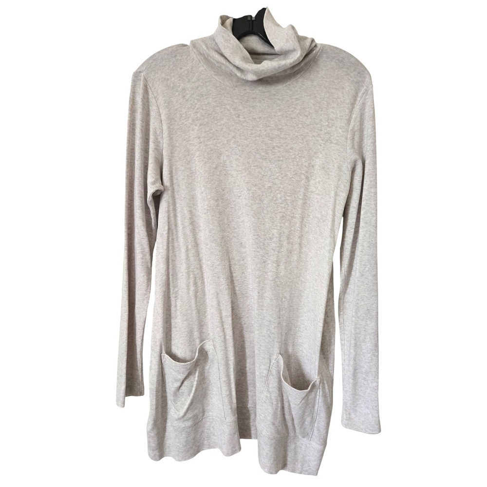J. Jill Perfect Pima Turtleneck Tunic‎ Oatmeal Pima Cotton Petite Small Neutral